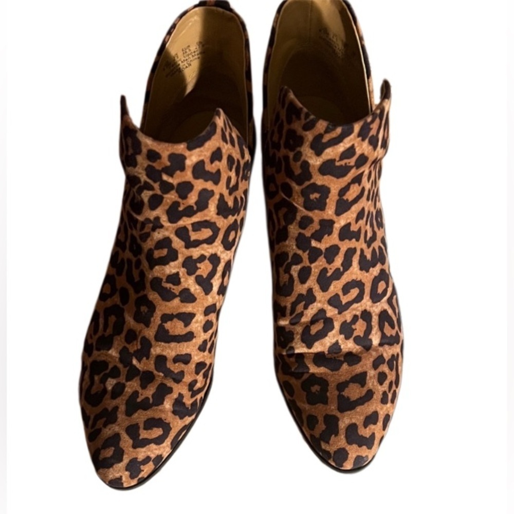 Franco Sarto Brown Leopard Ankle Booties, 8.5, NWOB
